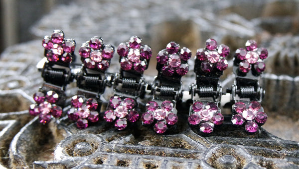 Crystal Flower Baby Jaw Hair Clips