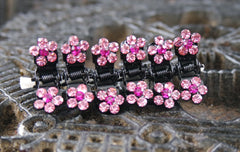 Crystal Flower Baby Jaw Hair Clips