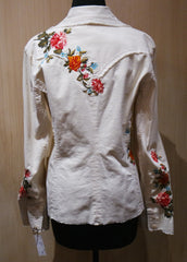 Johnny Was Embroidered Floral Corduroy Jacket
