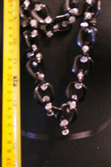 Erickson Beamon Black Chain Link Necklace with Crystals