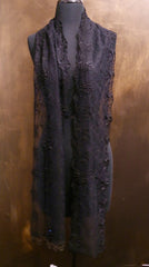 Erickson Beamon Crystal Embellished Lace Long Scarf