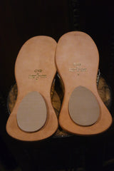 Cydney Mandel Gilt Laser Cut Sunset Sandals