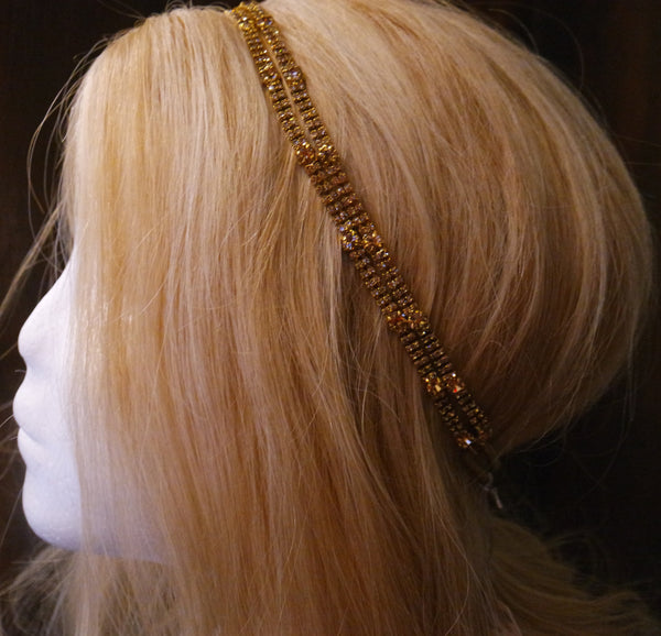 Jennifer Behr Keira Crystal Headwrap- Gold