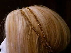 Jennifer Behr Keira Crystal Headwrap- Gold