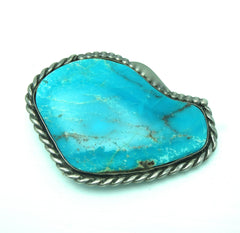Navajo Pawn Silver and Turquoise Pin/Brooch/Pendant