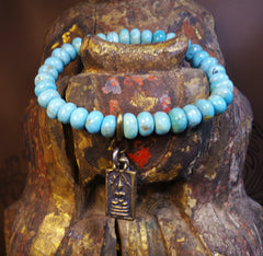 Shannon Koszyk Kingman Turquoise Bracelet with Protective Talisman Charm
