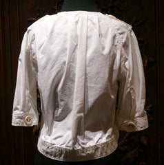 Tufi Duek Lucy White Cotton Cropped Jacket