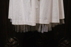 Avenue Montaigne Pleated Skirt with Tulle Edging