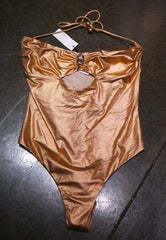 Vivia Copper Metallic One Piece Swimsuit