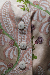 Quadrille Silk Jacket in Rose Fern Print