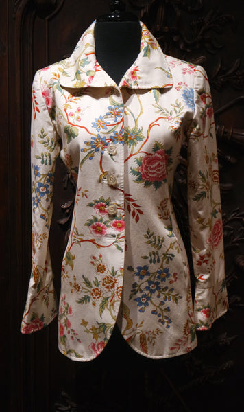 Custom Quadrille Silk English Jacket - Floral
