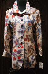Custom Quadrille Jacket in Red and Blue Floral