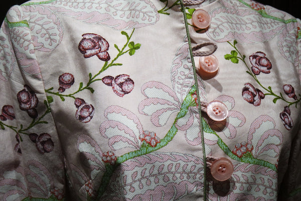 Quadrille Long Jacket/Dress in Silk Floral Fabric