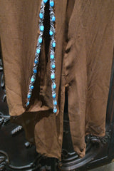 INCA - Brown Cover Up with Turquoise Beading