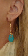 Lucifer Vir Honestus 18K Rose Gold and Turquoise Drop Earrings