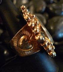 Virgins, Saints & Angels Oval San Benito Ring with Swarovski Crystals
