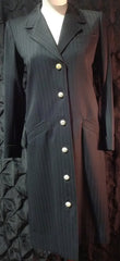 Vintage Yves Saint Laurent Paris Coat Dress with Swarovski Crystal Buttons