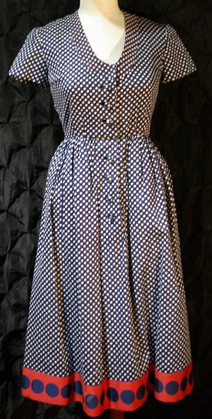 Vintage Bill Blass Polka Dot Dress